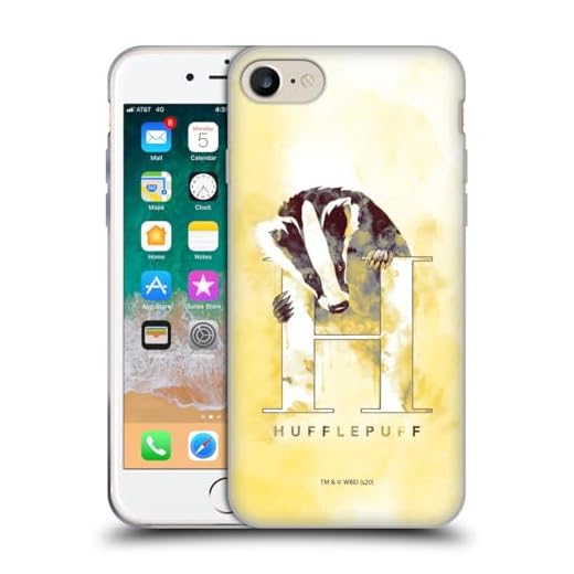 Head Case Designs Licenciado Oficialmente Harry Potter Hufflepuff Reliquias de la Muerte XVI Caso de Gel Suave Compatible con Apple iPhone 7/8 / SE 2020 & 2022