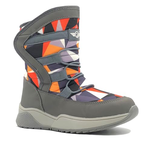 Best Rated Kids Snow Boots for Winter Fun 12 REDVOLUTION Girls Boys Unisex Snow Boots Slip-Resistant Waterpoof Winter Fashion Shoe (Toddler/Little Kid/Big Kid)