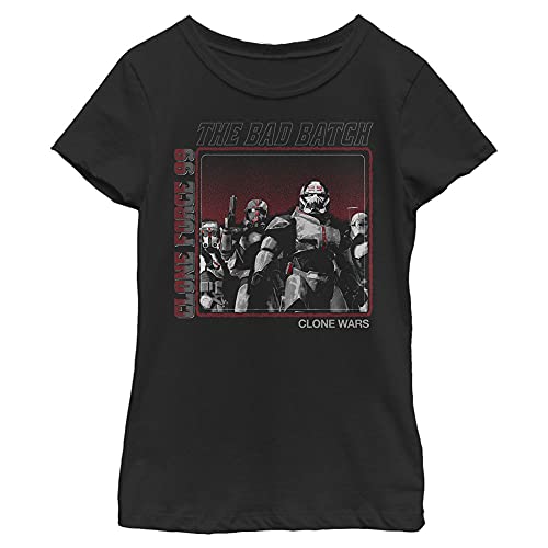 T-Shirt Star Wars Bad Batch fille noir, idée cadeau anniversaire