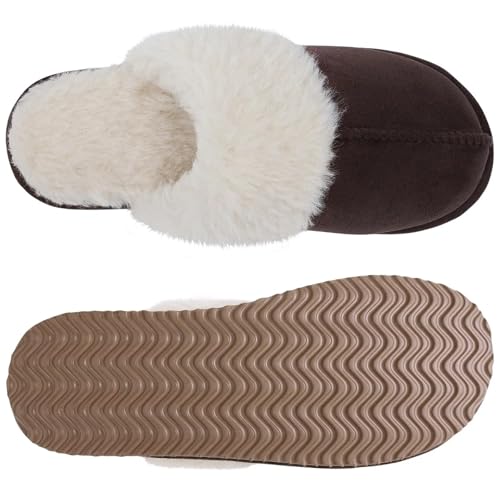 Chaussons moelleux en daim de qualité supérieure avec col fourrure