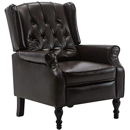 Breathing Leather Recliner Chair Push Back Padded Seat Roll Arm Sofa Reclining #TOP3