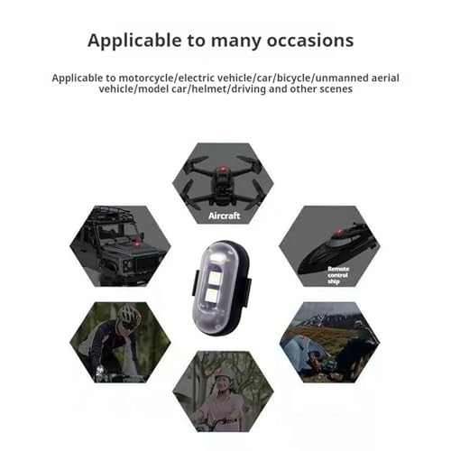 Luces estroboscópicas LED anticolisión inalámbricas y luces de advertencia para drones y aviones 5