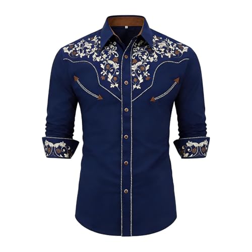 Chemise western pour homme à manches longues du bureau aux sorties
