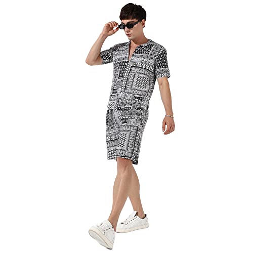 Image of CAHOOT Men's Co-Ord Set For Casual Wear | Quality Stretchable Fabric | Pull On T-Shirt | Pull On Shorts | Clothing Set Crafted With Comfort Fit & High Performance For Everyday Wear
