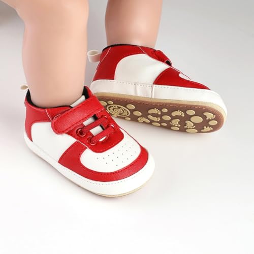 Image of Baby Boys Girls Sneakers Toddler Non-Slip Soft Rubber Sole First Walking Shoes Infant Newborn Crib Dress Shoes