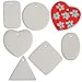 Mayco Bisquettes Assorted Shape Ceramic Medallion, White, Set of 150