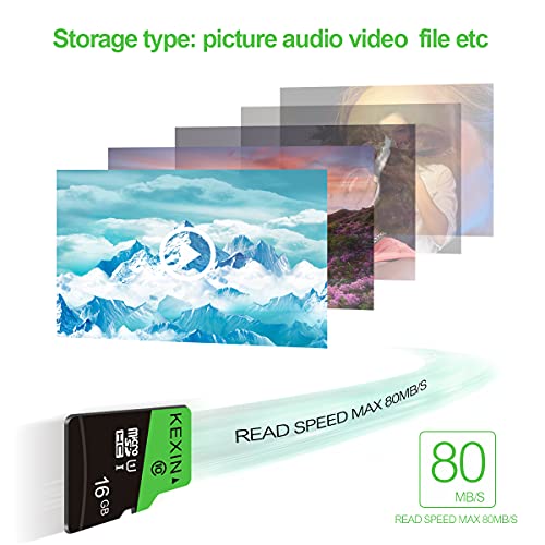 KEXIN Micro SD Karte 16GB 5 Stück Speicherkarte + Adapter UHS-1 MicroSDHC Speicherkarten Class 10 U1 C10 Memory Karte Mini SD Card TF Card für Smartphone, Tablet, Action-Kamera, Drohne und Notebook – Bild 7