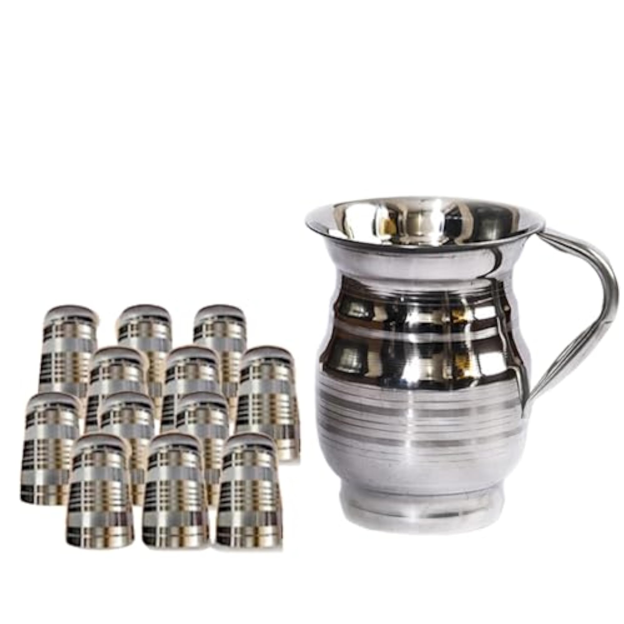 Stainless Steel Jug and Glass Set