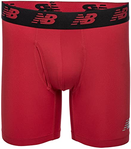 Image of New Balance Men's Performance Boxer Briefs with Fly, Breathable Stretch Underwear, Moisture Wicking, Soft Waistband (3 Pack)