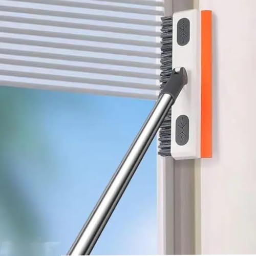 Image of Bathroom Cleaning Brush with Wiper 3 in 1Tiles Cleaning Brush Floor Scrub Bathroom Brush with Long Handle 120 Rotate (Heavy Quality)