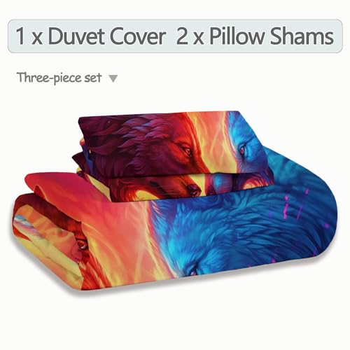 Fantasy animaux housse de couette 200x200 parure de lit luxe - 8