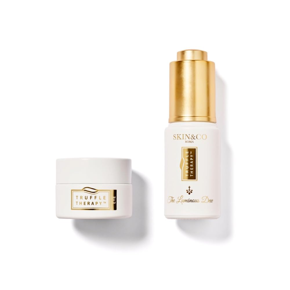 SKIN&CO Eye-Conics Truffle Therapy Eye Serum & Eye Cream Set – Hydrating & Revitalizing 2-Piece Skincare Duo for Dark Circles, Puffiness & Fine Lines, Made in Italy