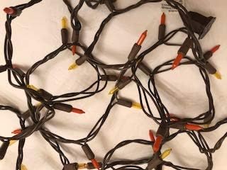 Fairy Lights Fall Mini Lights Amber Orange Golden Yellow Autumn Decor Fairy String Lights Indoor/Outdoor Halloween Parties Garden Patio Thanksgiving Fall Weddings 50 Lights 12 ft (1 Set)