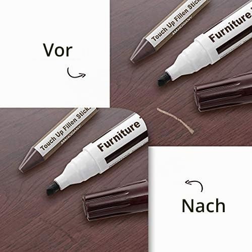 Daixism Möbelreparaturset, Holzmarker, Wachsstifte, für Flecken, Kratzer, Holzböden, Tische, Schreibtische, Schreiner, Bettpfosten, Ausbesserungen und Abdeckungen, 21 Stück