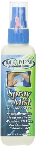 Naturally Fresh Deodorant Crystal Spray Mist, 4-Ounce Bottles (Pack of 6)