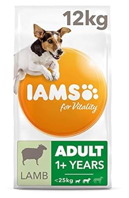 IAMS for Vitality Small/Medium Breed Adult Dry Dog Food with Lamb, 12 kg