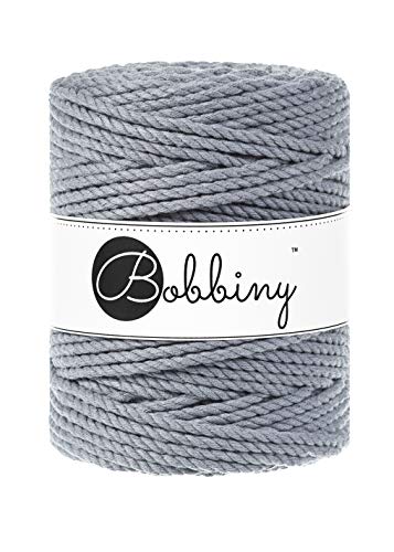 Bobbiny Corde Macramé Torsadée XXL 5mm (Steel) 100m
