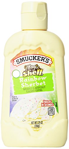 Smucker's Magic Shell Ice Cream Topping 7.25oz Bottle (Pack of 6) Select Flavor Below (Rainbow Sherbet)