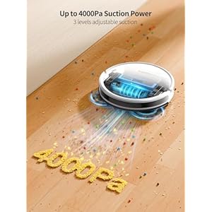 HONITURE Robot Vacuum and Mop Combo 4000pa Strong Suction G20 Robot Vacuum Cleaner with Self Charging 150Mins Max AppRemoteVoice Control Super Slim Ideal for Pet Hair