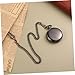 LALADEFIEE Retro Two-Faced Quartz Pocket Watch Black Alloy Vintage Style Elegant Polished Finish with Chain for Men and Women Fashionable and Clothing Accessory