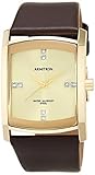 Armitron Men's Genuine Crystal Accented Leather Strap Watch, 20/4604