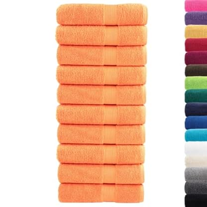 Premium-Duschhandtücher SOLUND 10 Stück Orange 70 x 140 cm 600 g/m²-Handtücher – Premium-Jumbo-Badetuch – Baumwolle, sehr saugfähig und schnell trocknend, extra großes Badetuch – superweiches Handtuch – Bild 8