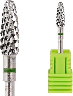 رأس مبرد كهربائي لتلميع الأظافر من صلب التنجستين لإزالة جل الاكريليك متعدد الوظائف للتنظيف والاستخدام في صالونات التجميل على شكل شعلة، 2.3 ملم