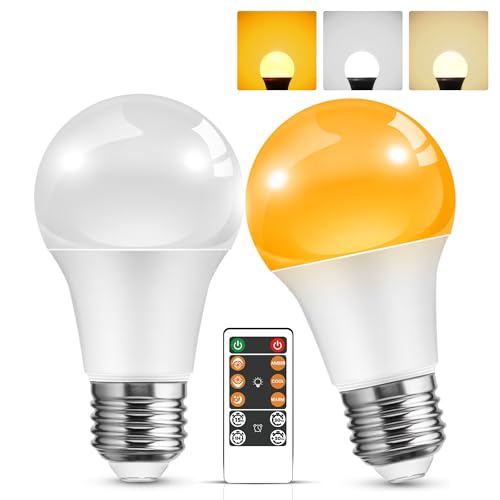 Image of L LOHAS LED Light Bulbs, Sleep Aid Amber Light Bulb, Blue Light Blocking