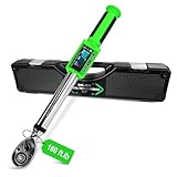 INGJER UPGRADE 1/2 Inch Drive Digital Torque Wrench 8-160FT-LB/10-220N.M, Torque Range Accurate to 2%, Electric Torque Wrench with Buzzer and LED Flash Notification for Bike/Motorcycle/Auto Repair