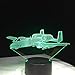 Produktbild WEHOLY Nachtlicht Home Study War Plane Fighter 3D-LED-Nachtlicht Bunte Tischlampe Multi Color mit USB-Netzteil Dekorativ Jet Green