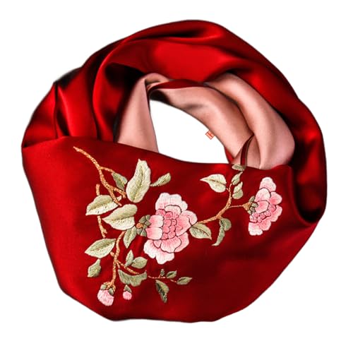 Châle en soie brodé main HangErFeng 1040 le cadeau idéal pour elle