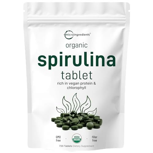 Bayland Health Organic Spirulina 3000mg, 720 Tablets