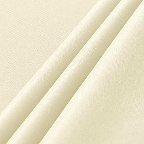 Image of sancua 2 Pack Beige Tablecloth 54 x 54 Inch, Stain and Wrinkle Resistant Square Table Cloth - Washable Polyester Table Cover for Dining Tables, Buffet Parties and Camping