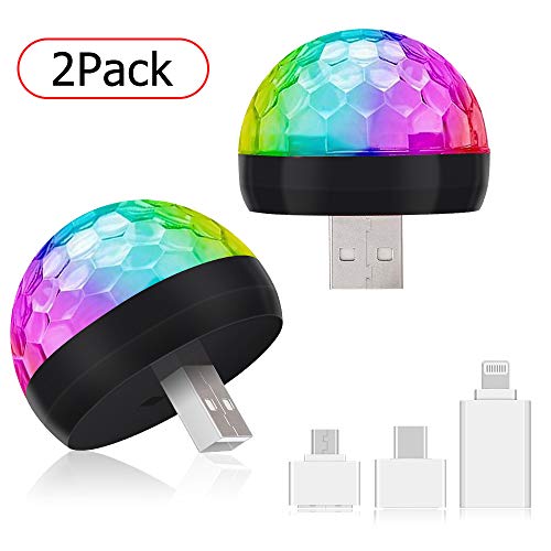 USB Mini Disco Lights, Party Lights Magic Disco Ball Light, Sound Activated Colorful