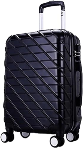 Travel Suitcase Aluminum Frame Leather Suitcase Hard Shell Hand Shell Lightweight Carry On Check-in Durable(Sliver,20inch)