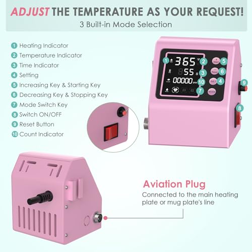 Slendor UPGRADE 1215 5 IN 1 In 1 Heat Press Machine 12X15 Inch Sublimation Heat Press 360° Swing Away Heat Transfer Digital T-Shirt Pressing thumb #8