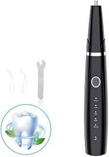 Ultrasonic Teeth Cleaning kit with 5 Modes, Waterproof, Tartar, Tooth Coffee Stains, Smoked Teeth Dental Plaque Calculus Remover with Replacement Heads Professional Dental Cleaning kit (Black 2)