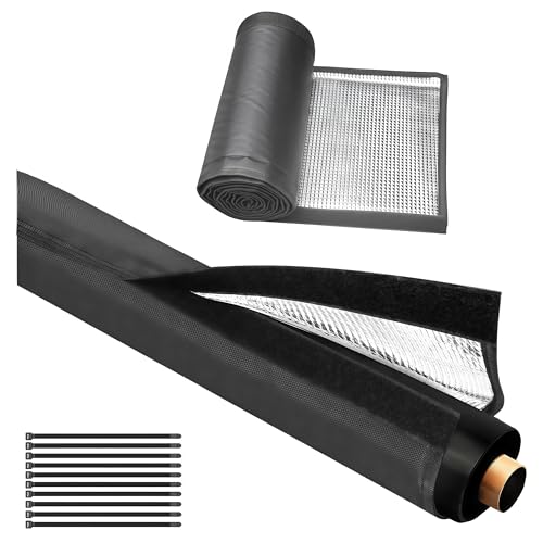 5 Layers HVAC Line Insulation wrap Cover 78.7x10in for Outside Universal ac Covers Copper Pipe Set Waterproof with 600D Oxford Reflective Foil, Prevents Freezing & Condensation for Mini Split