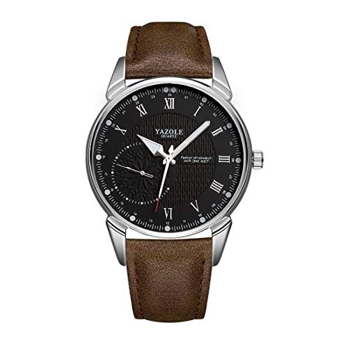 Montre-bracelet à quartz LULI montre homme aiguilles lumineuses cadran business