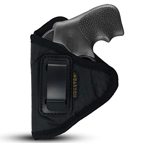 IWB Revolver Holster Houston - ECO Leather Concealed Carry - Suede Interior - Fits: Any 38 J Frames - Snub Nose Revolvers - S&W Revolvers - Charter Arms - Rossi 38 - Taurus BG LCR, LCRx, SP101 (Left)