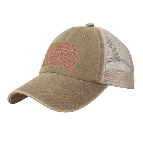 WOmeng Gorra de béisbol de malla de vaquero con estampado de patines coloridos, ajustable, transpirable, para uso diario al aire libre, camping, viajes, natural, Talla única