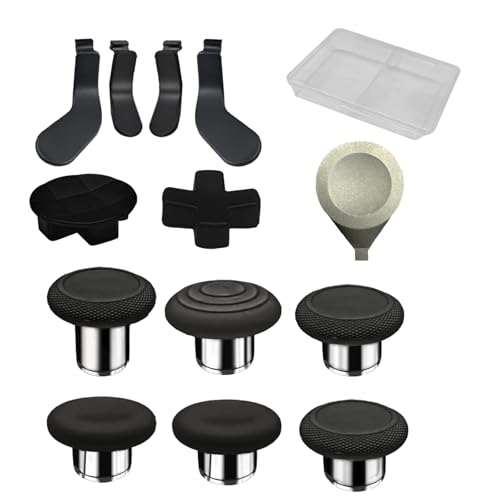 Image of 13 in 1 Metal Thumbsticks for Xbox One Elite Series 2,Replacement Magnetic Buttons Kit,Elite Series 2 Controller Accessories(Black)