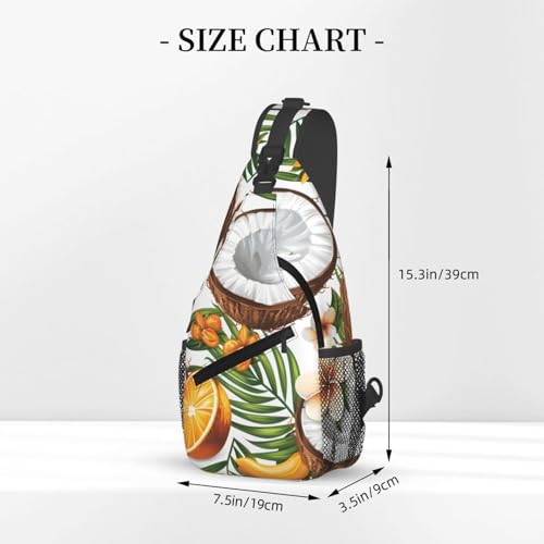 Mochila bandolera liviana con patrón de coco hawaiano miniatura 3