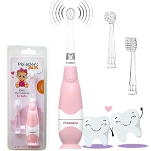 PixieDent Baby Elektrische Kinderzahnbürste Rosa