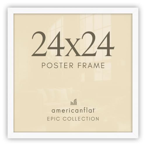 Image of Americanflat 24x24 Poster Frame - Engineered Wood - White