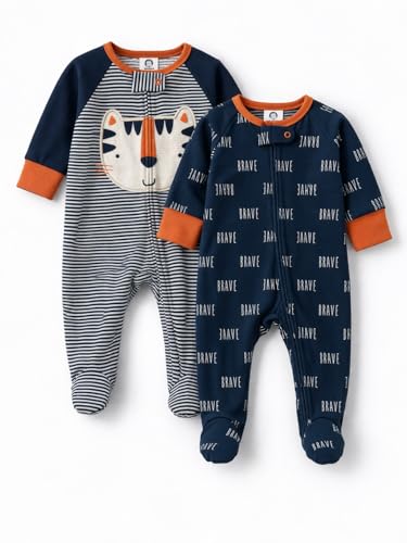 Image of TuddyBuddy 100% Cotton Multi Color Zipper Romper Sleepsuit /Romper /Jumpsuit for Baby Boy & Baby Girl