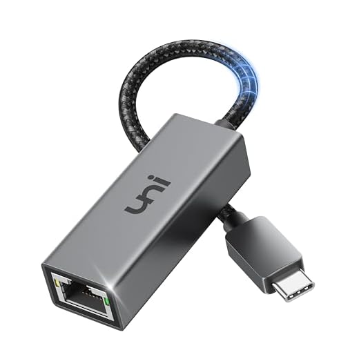 USB-C to Ethernet Adapter, uni [Thunderbolt 3/4 Compatible] Gigabit Ethernet Adapter, Type-C to RJ45 Adapter for MacBook Pro/Air M2, iPad Pro/Air, Dell XPS 13, Surface Laptop 5, Switch Lite