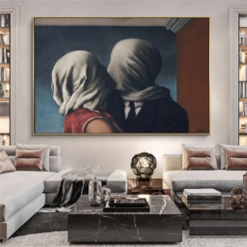 René Magritte L'Amant tableau surréaliste pour chambre cosy - 3