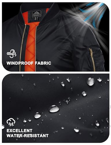 TACVASEN Men's Jackets-Bomber Jacket Fall Winter Warm Windbreaker Full Zip Casual Padded Coats2