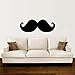 NSRJDSYT Moustache Decal Friseur Wohnzimmer Wandaufkleber Hipster Office Decor Wandtattoos Abnehmbare Vinyl dekorative Aufkleber f 112x42cm